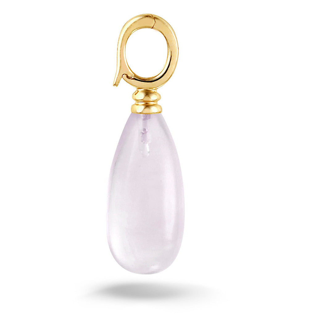 Y&G Hanger | Rozenkwarts & 14k goud