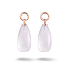 Y&G Oorhanger | Rozenkwarts & 14k goud