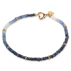 Y&G edelstenen armband | Saffier & 14k goud