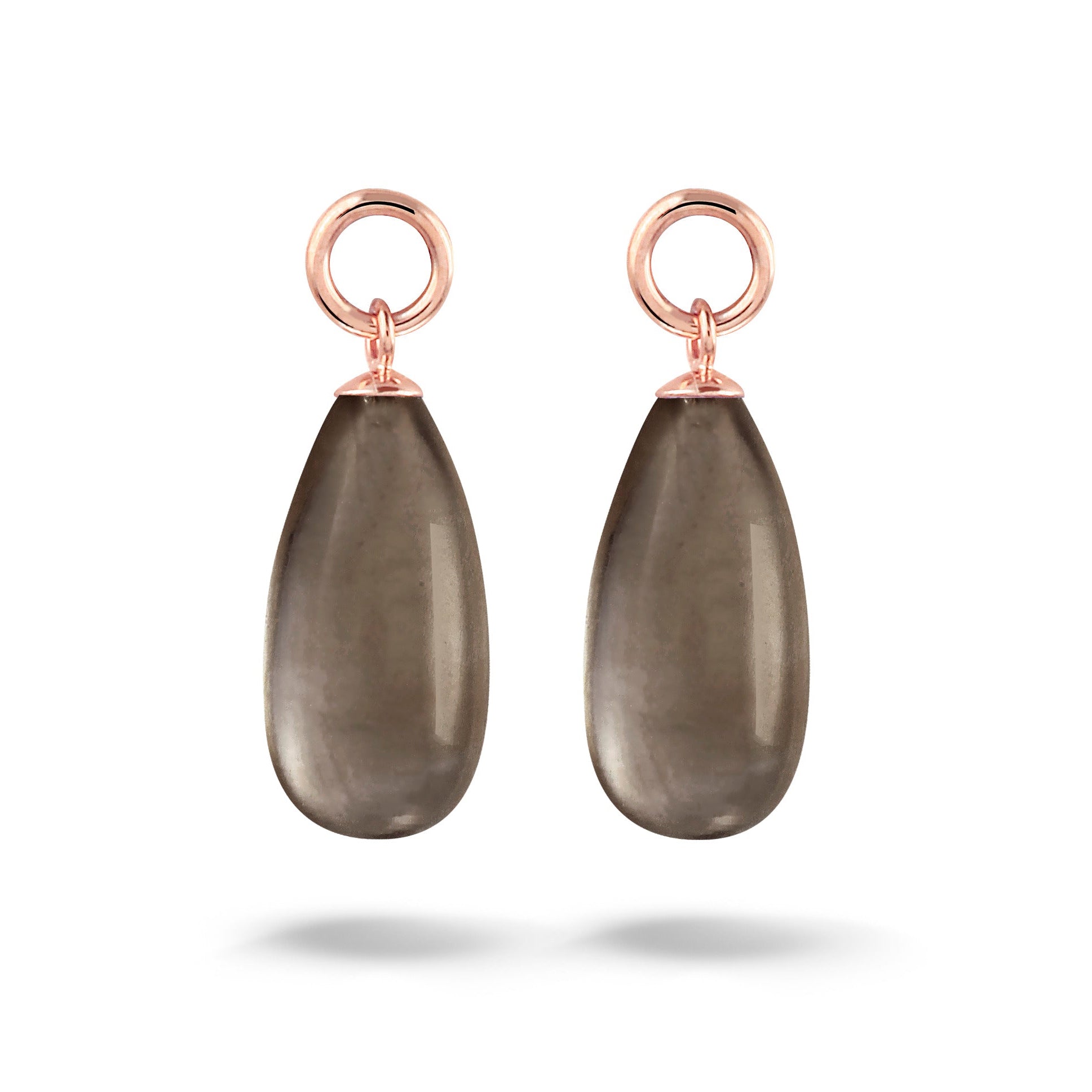 Y&G Oorhanger | Rookkwarts & 14k goud