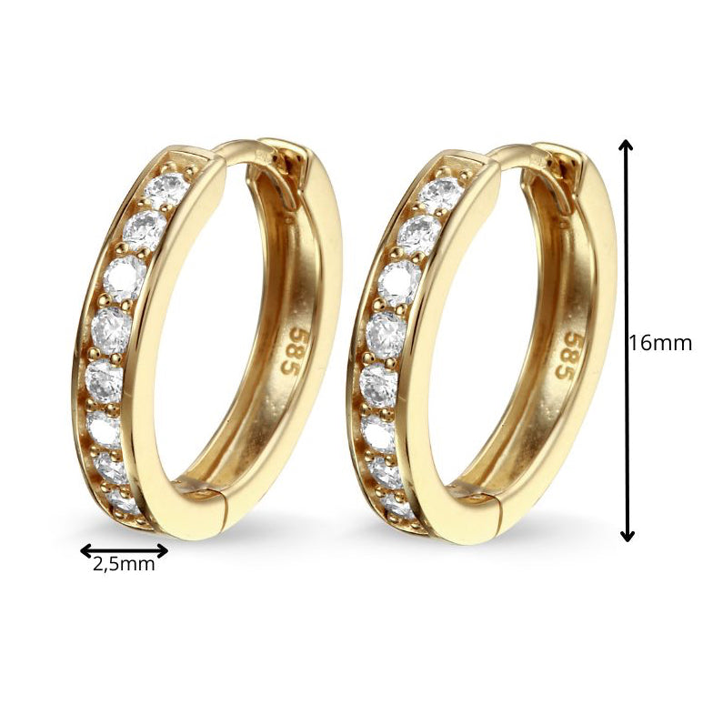 Y&G Creolen | Diamant & 14k goud