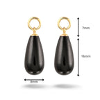 Y&G Oorhanger | Onyx & 14k goud