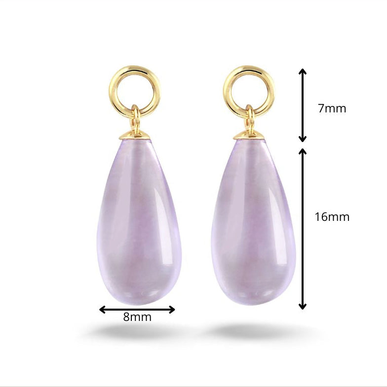 Y&G Oorhanger | Amethyst & 14k goud