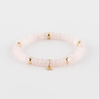 Y&G edelstenen armband | Rozenkwarts & 14k goud