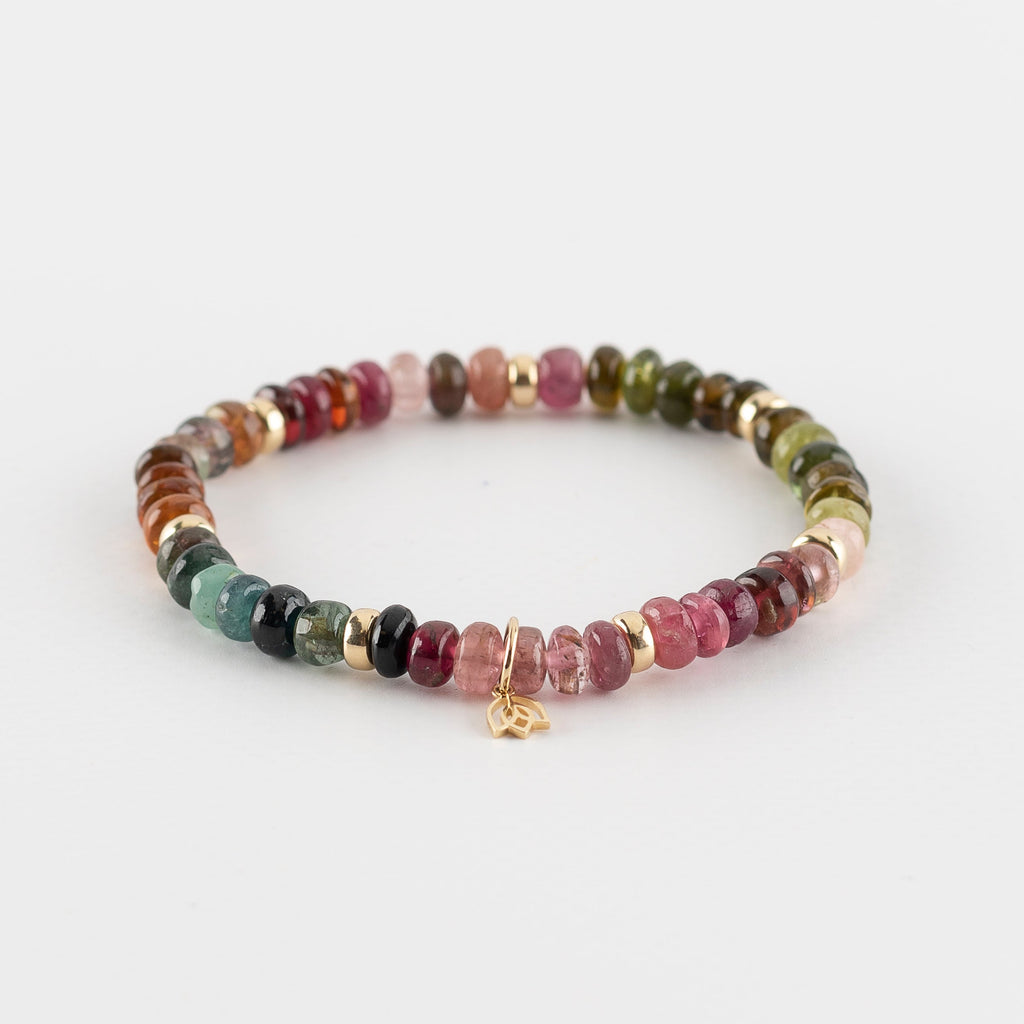 Y&G edelstenen armband | Toermalijn & 14k goud