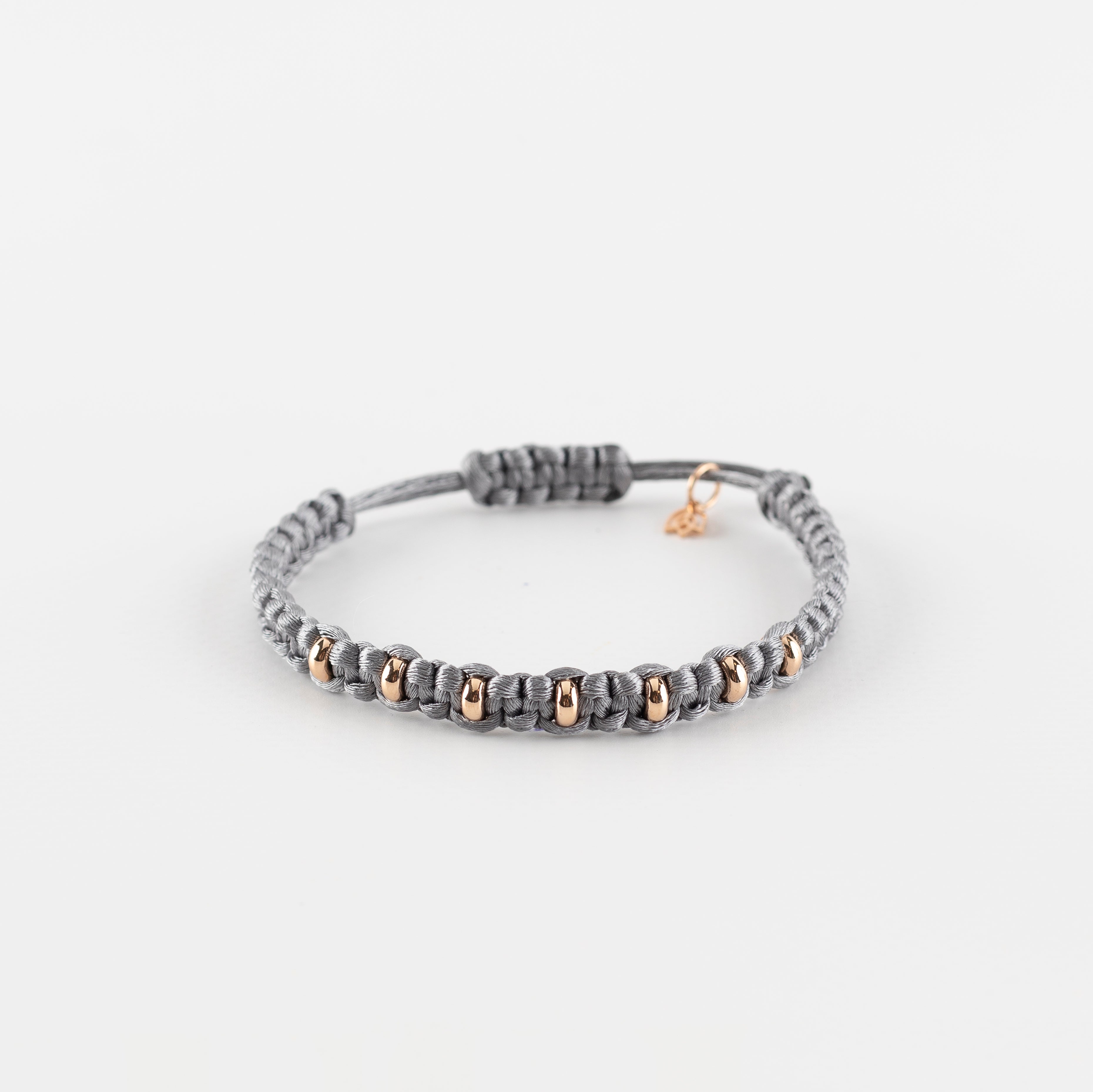 Y&G Satijnkoord armband | 18k roségoud