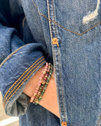 Y&G edelstenen armband | Mosagaat & 14k goud