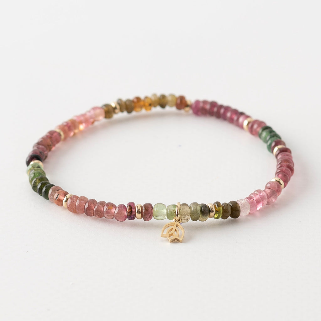 Y&G edelstenen armband | Tourmalijn & 14k goud