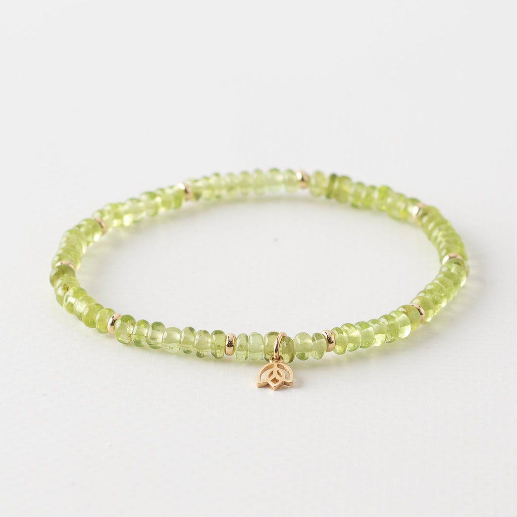 Y&G edelstenen armband | Peridot & 14k goud