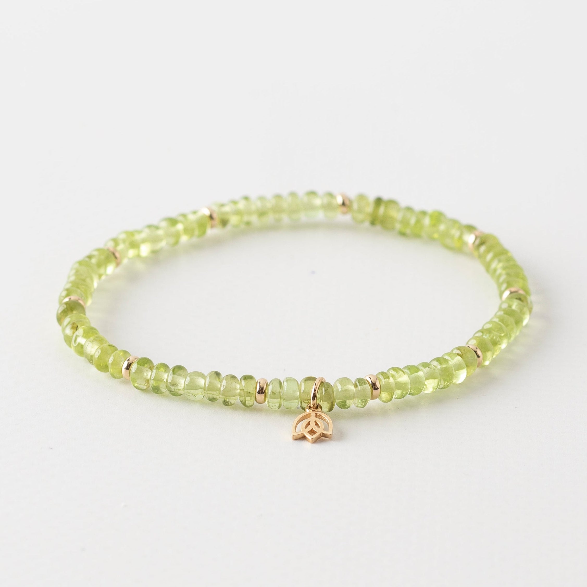 Y&G edelstenen armband | Peridot & 14k goud
