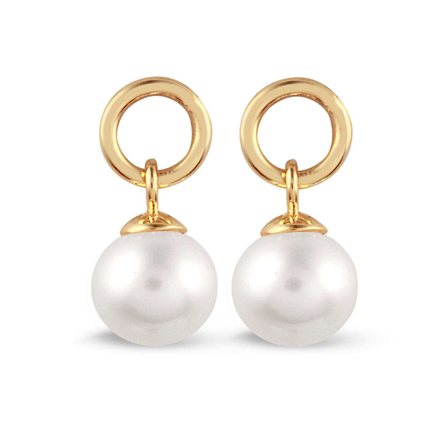 Y&G Oorhanger | Zoetwaterparel & 14k goud