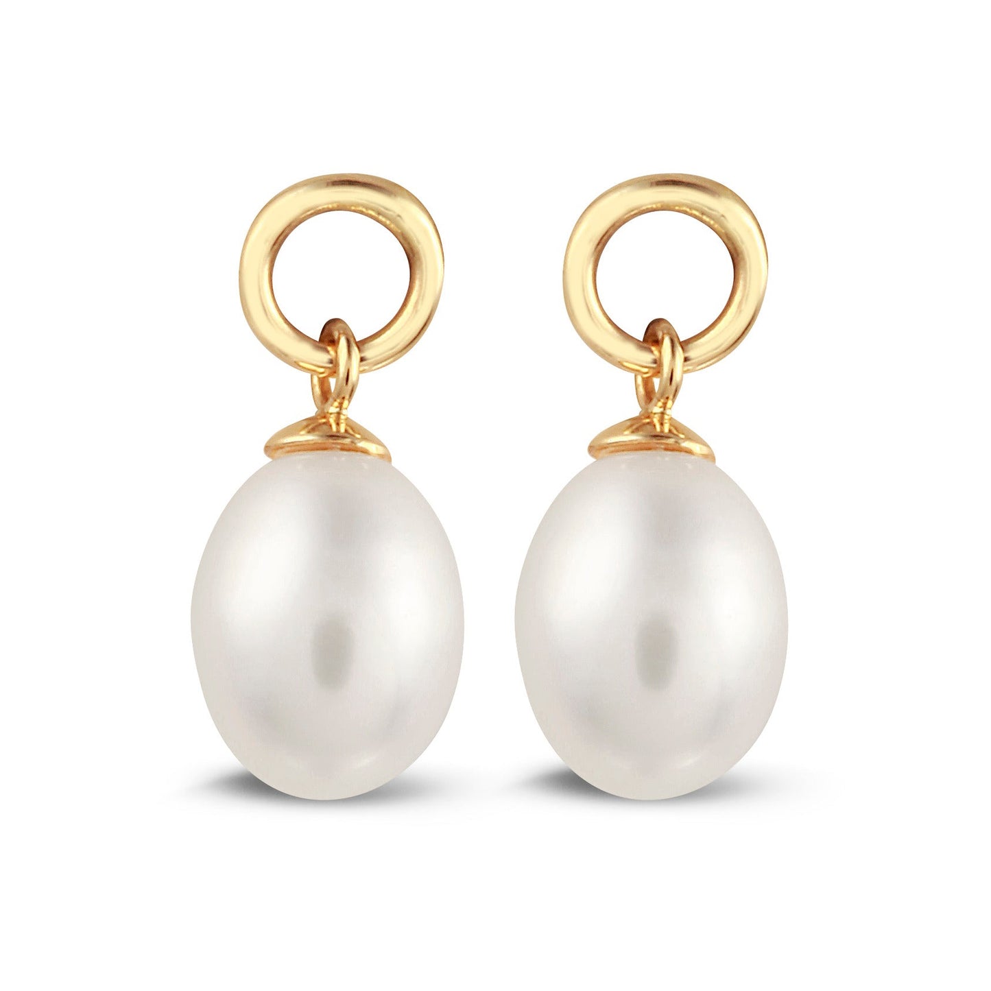 Y&G Oorhanger | Zoetwaterparel & 14k goud