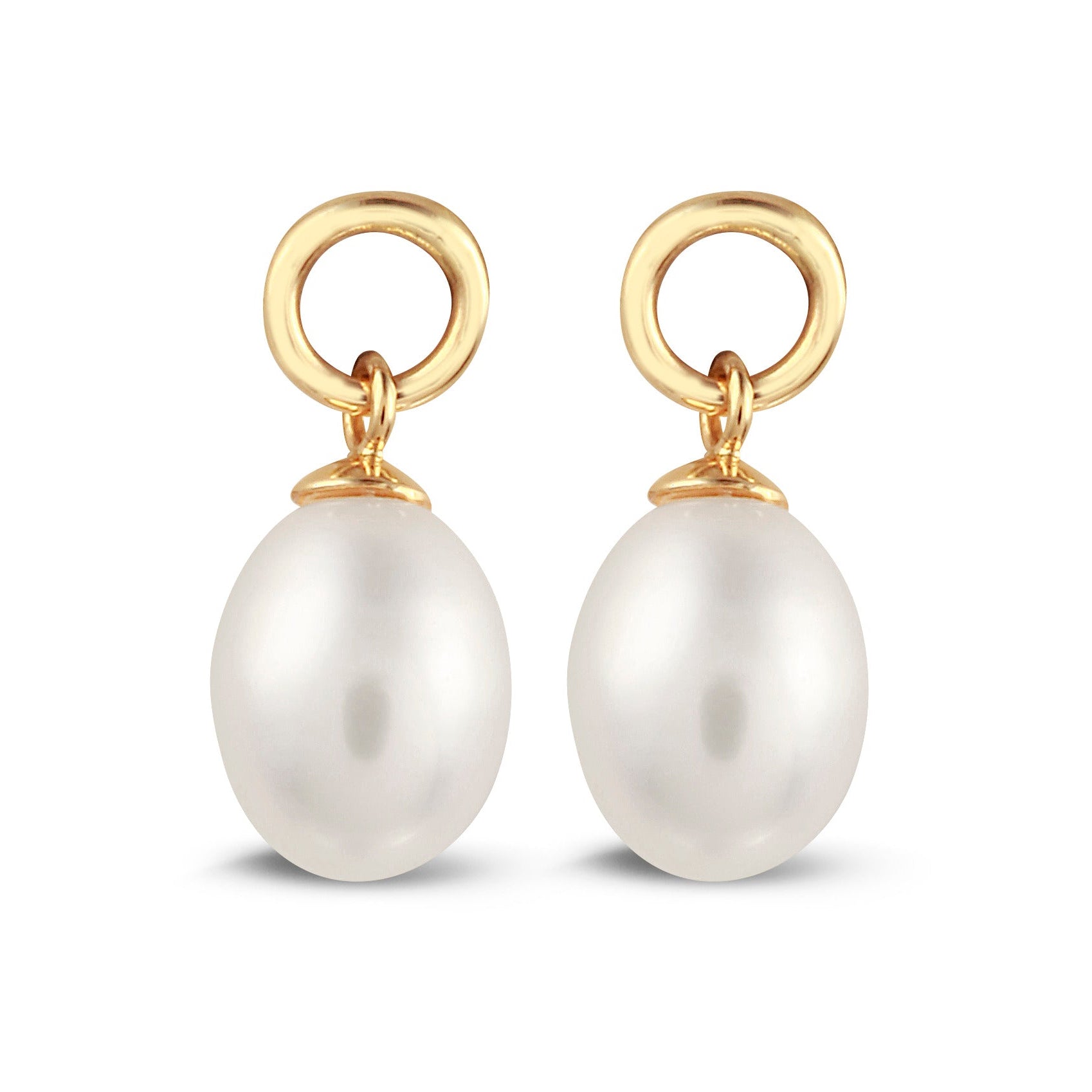 Y&G Oorhanger | Zoetwaterparel & 14k goud