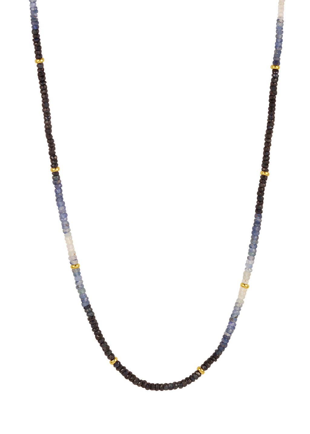 Y&G Collier | Saffier & 14k goud