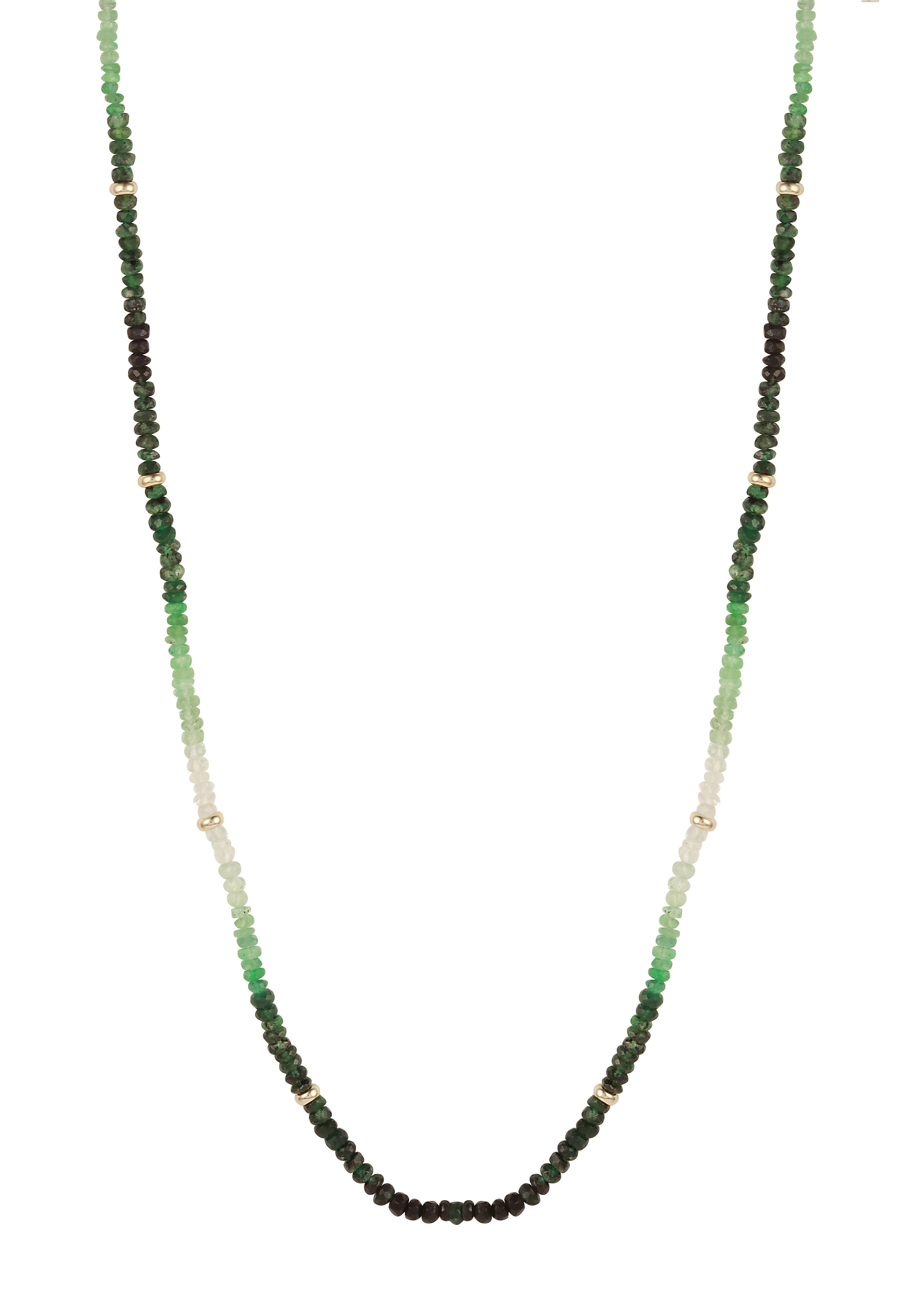 Y&G Collier | Smaragd & 14k goud