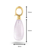 Y&G Hanger | Rozenkwarts & 14k goud