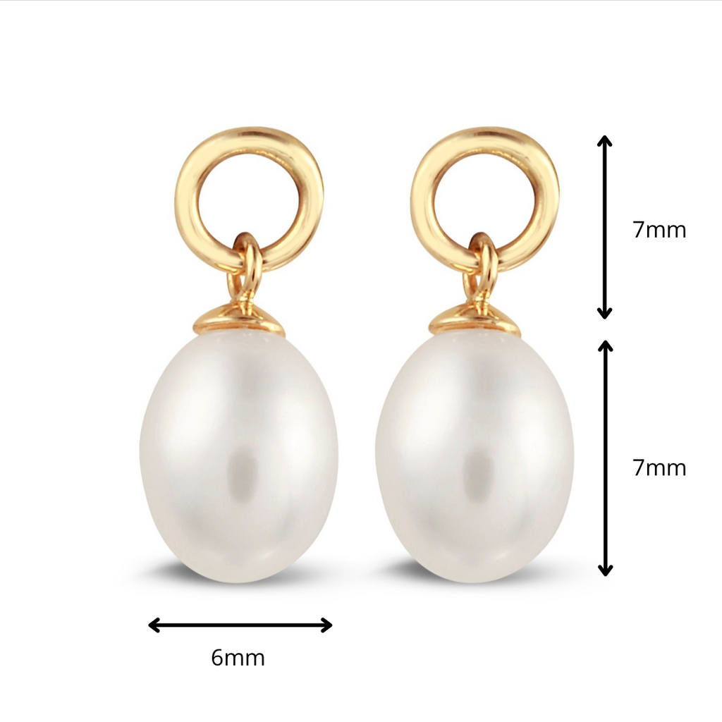 Y&G Oorhanger | Zoetwaterparel & 14k goud