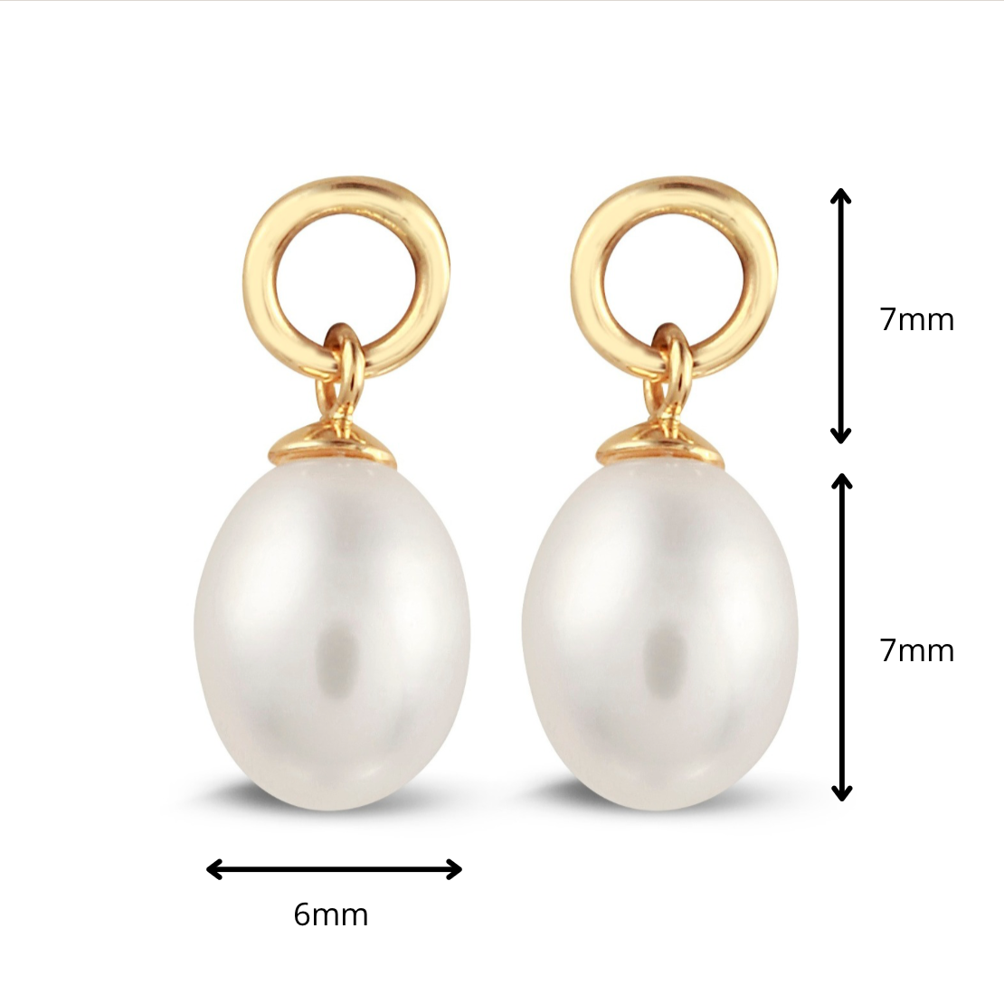 Y&G Oorhanger | Zoetwaterparel & 14k goud