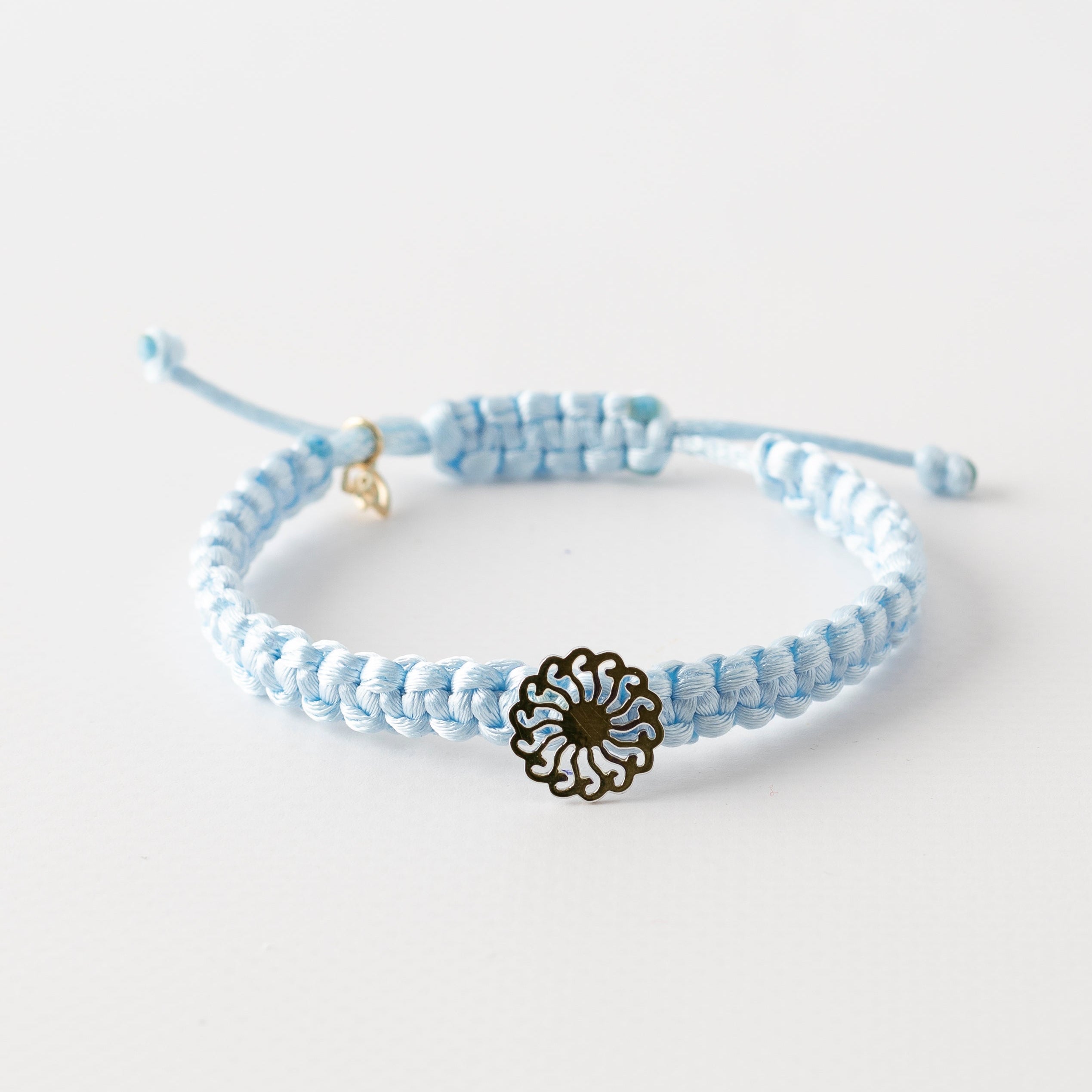 Y&G Sun | Satijnkoord armband & 18k goud
