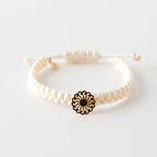 Y&G Sun | Satijnkoord armband & 18k goud