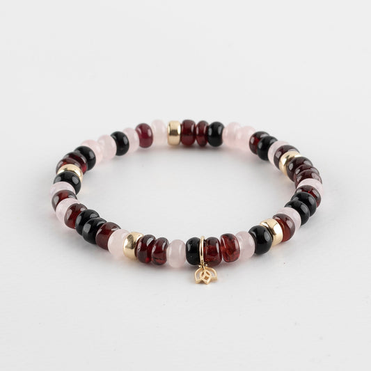 Y&G Royale Heart | Edelstenen armband & 14k goud