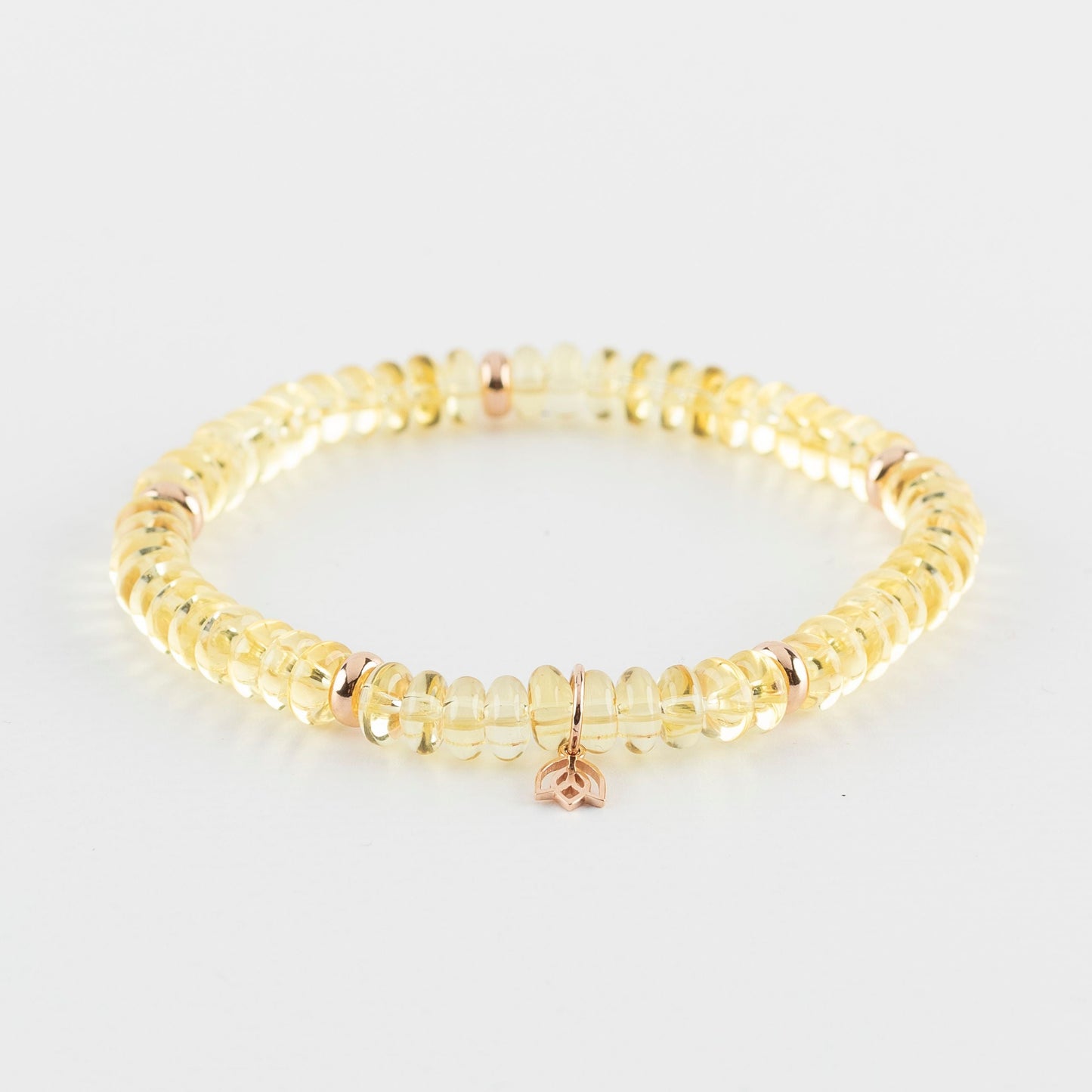 Y&G edelstenen armband | Citrien & 18K roségoud
