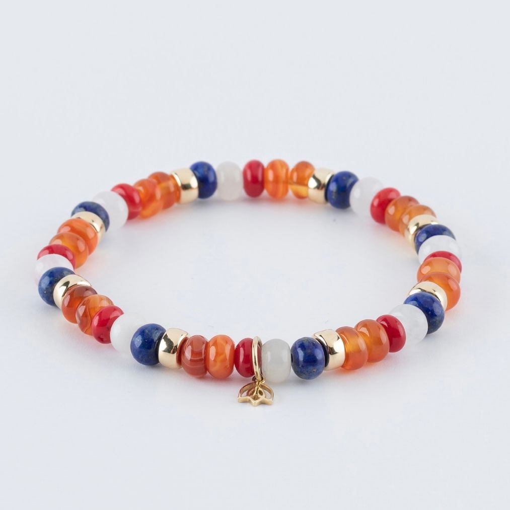 Y&G Go Dutch | Edelstenen armband & 14k goud