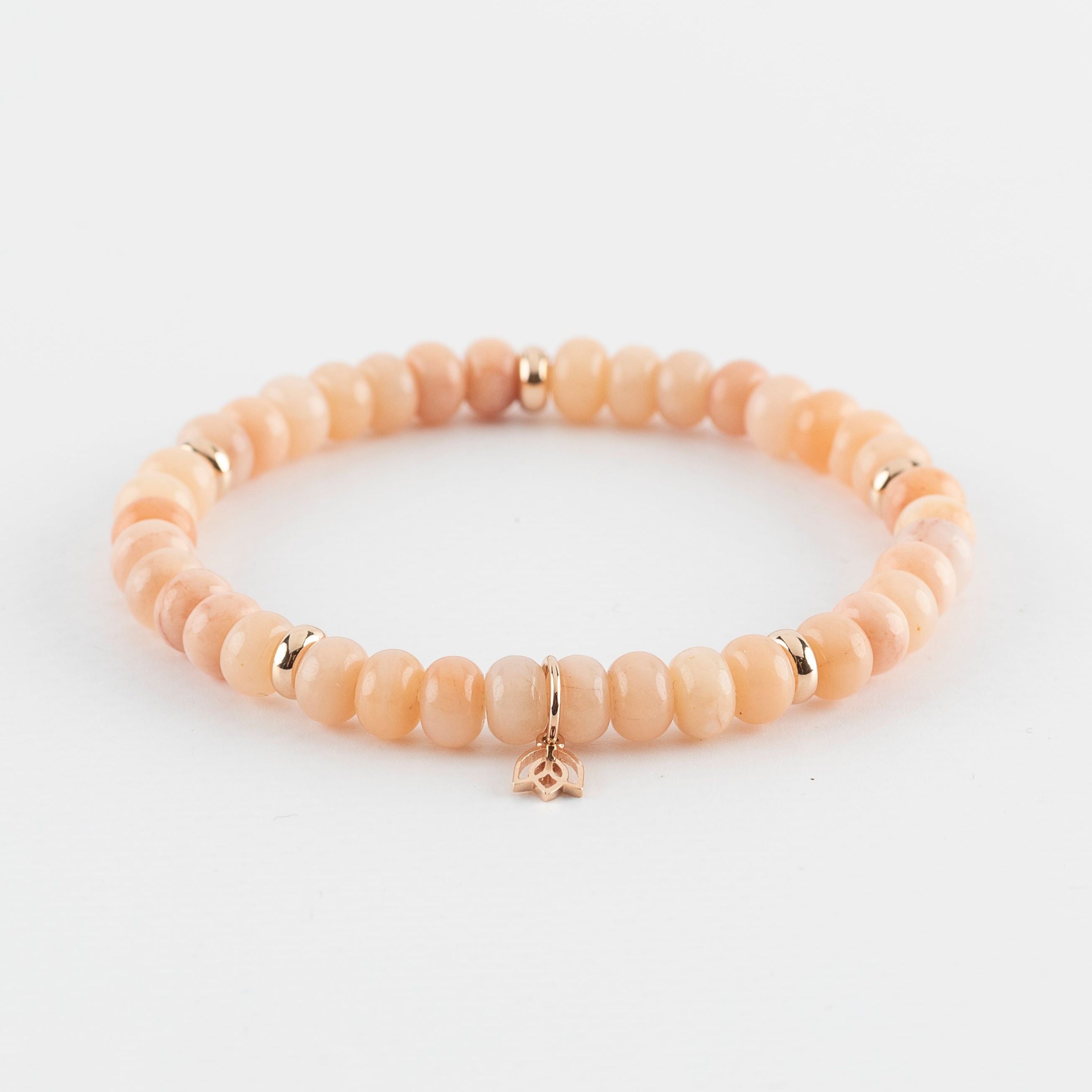 Y&G edelstenen armband | Roze Aventurijn & 18k roségoud