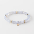 Y&G edelstenen armband | Calcedoon & 14k goud