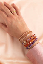 Y&G edelstenen armband | Carneool & 14k goud