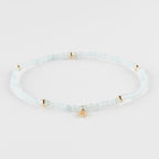 Y&G enkelbandje | Aquamarijn & 14k goud