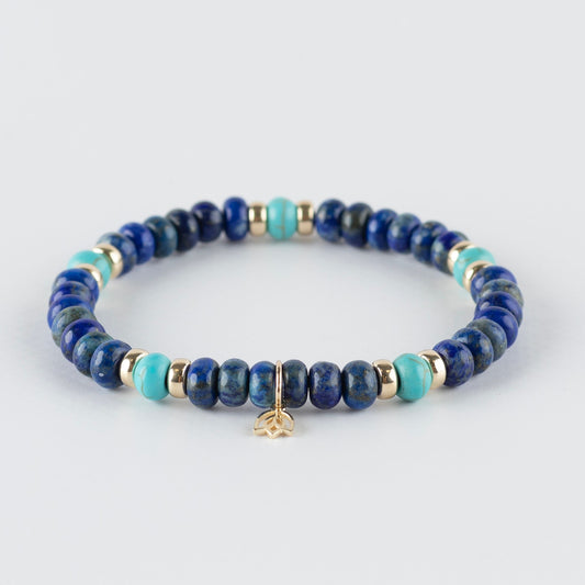 Y&G A touch of Turquoise | Edelstenen armband & 14kt goud