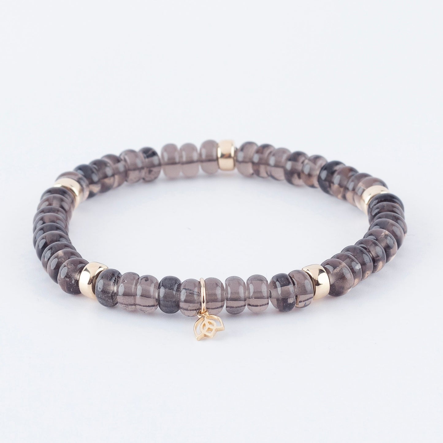 Y&G edelstenen armband | Theekwarts & 14k goud