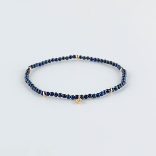 Y&G enkelbandje | Lapis Lazuli & 14k goud