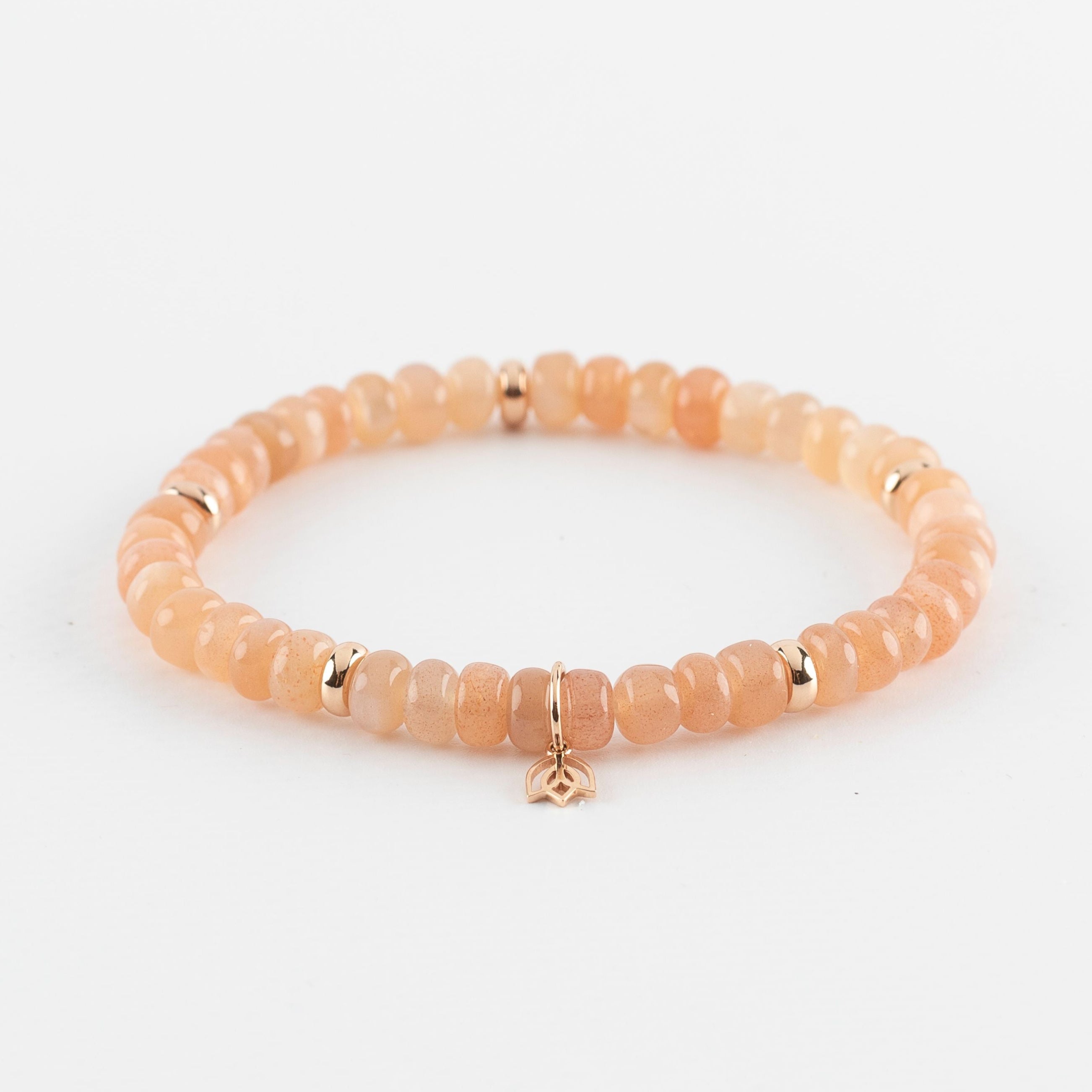 Y&G edelstenen armband | Maansteen & 18k roségoud