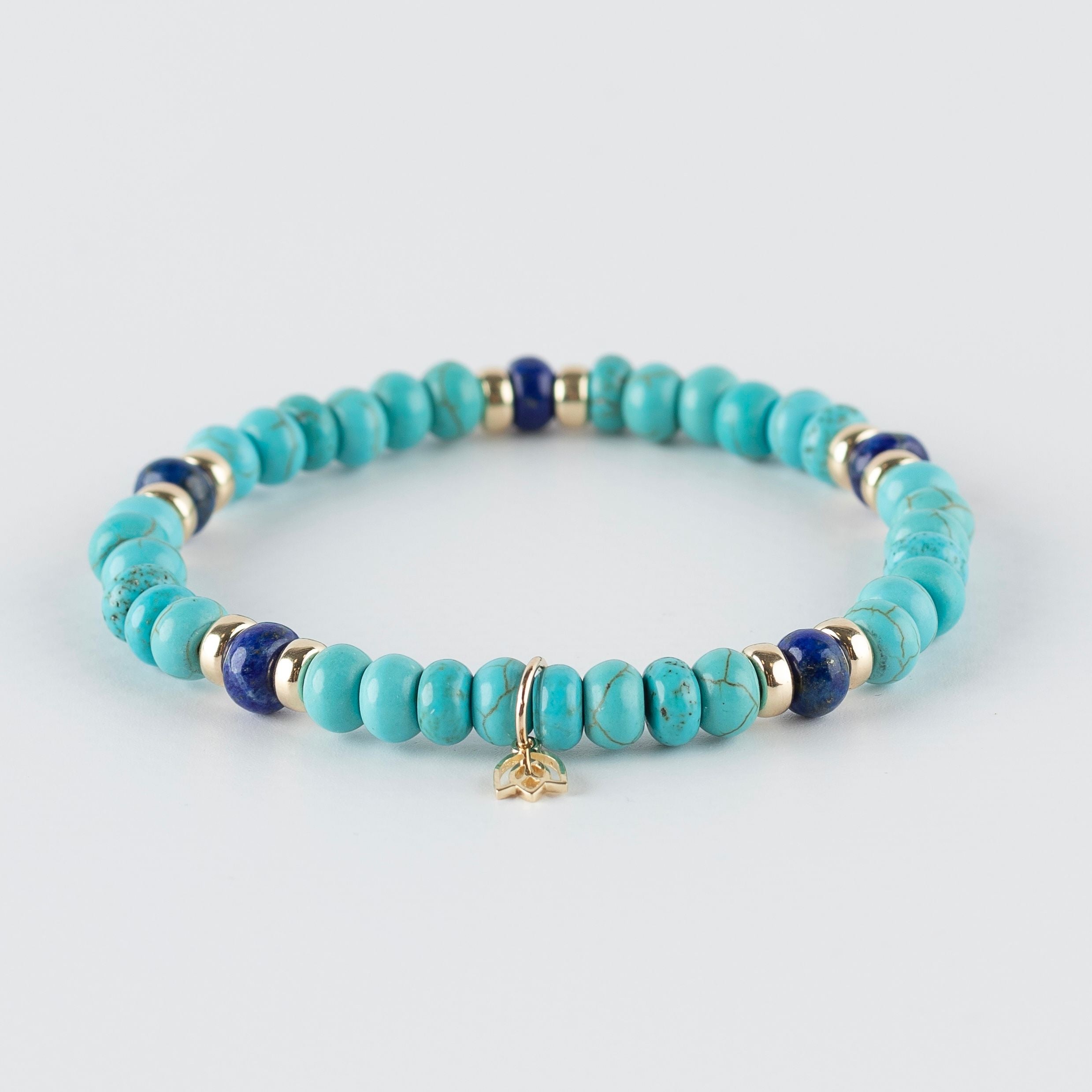 Y&G A touch of Lapis Lazuli | Edelstenen armband & 14k goud