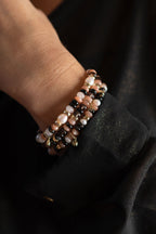 Y&G Chic avec perles | Edelstenen armband & 14k goud