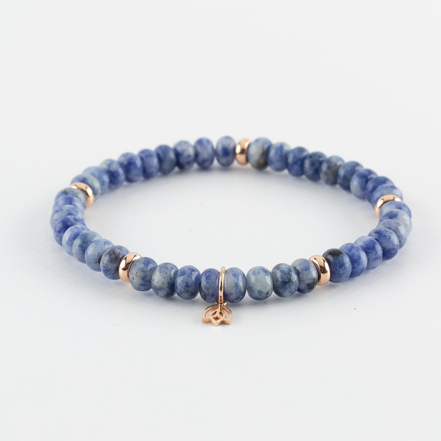 Y&G edelstenen armband | Sodaliet & 18k roségoud