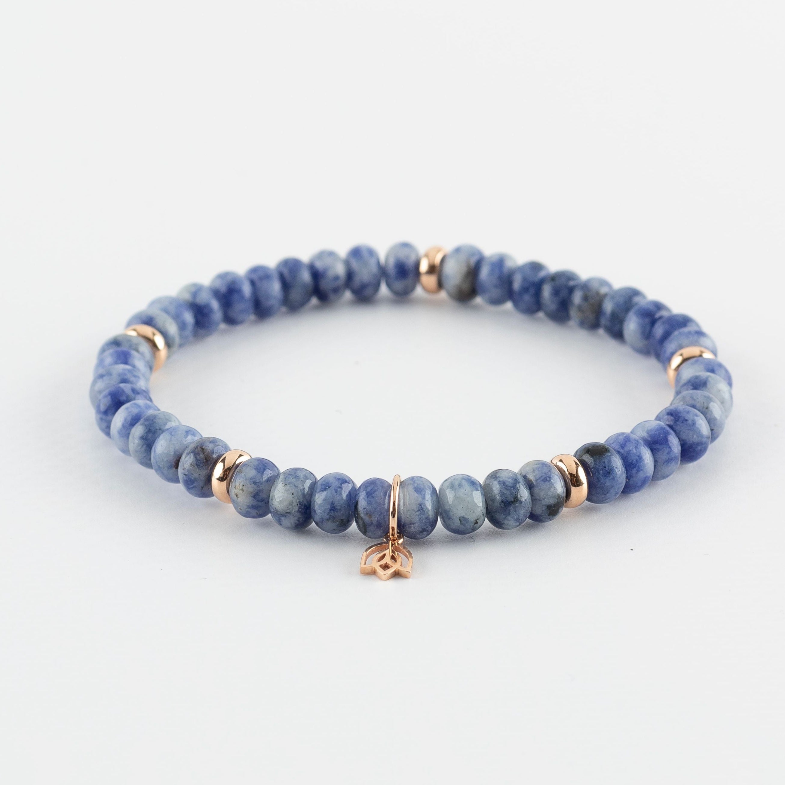 Y&G edelstenen armband | Sodaliet & 18k roségoud