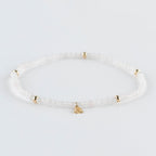 Y&G enkelbandje | Rozenkwarts & 14k goud