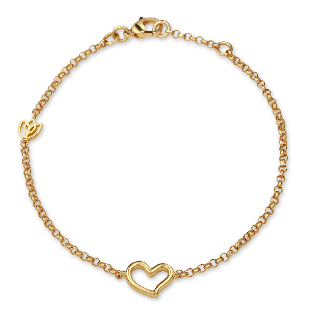 Y&G Bracelet | Heart & 18k gold