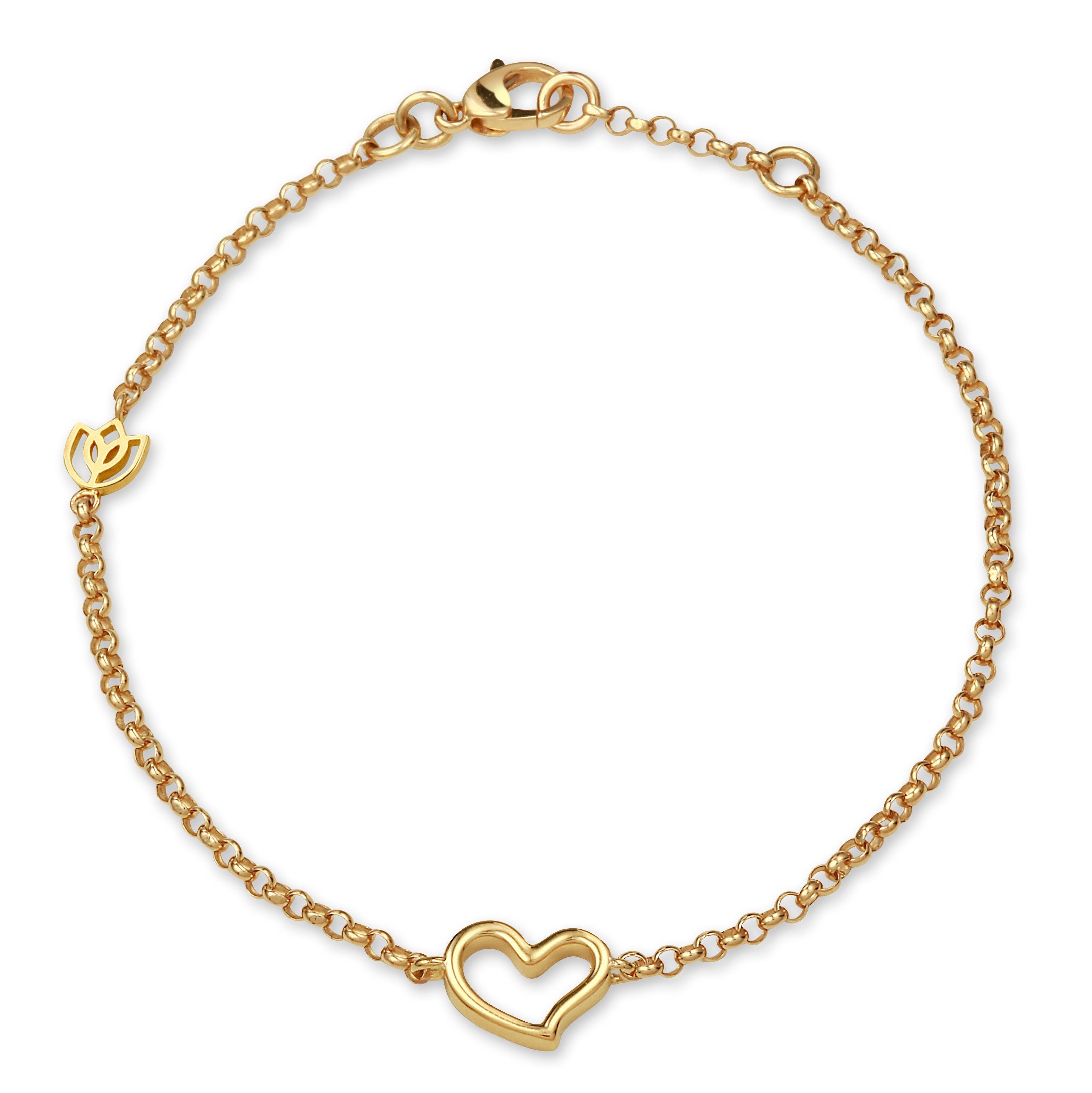 Y&G Bracelet | Heart & 18k gold