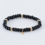 Y&G edelstenen armband | Onyx & 14k goud