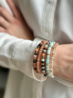 Y&G edelstenen armband | Maansteen & 18k roségoud