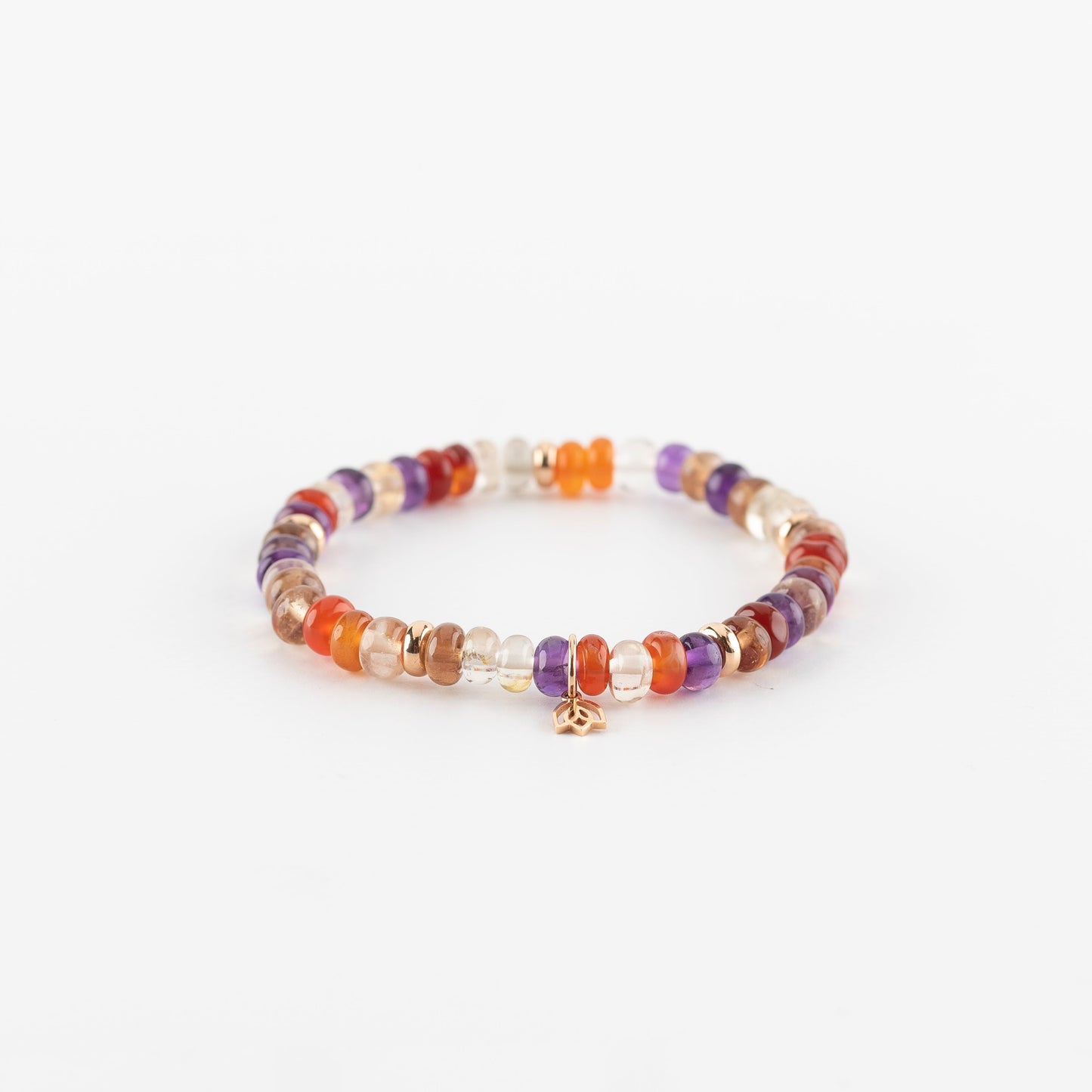 Y&G Retro Funky | Edelstenen armband & 18k roségoud