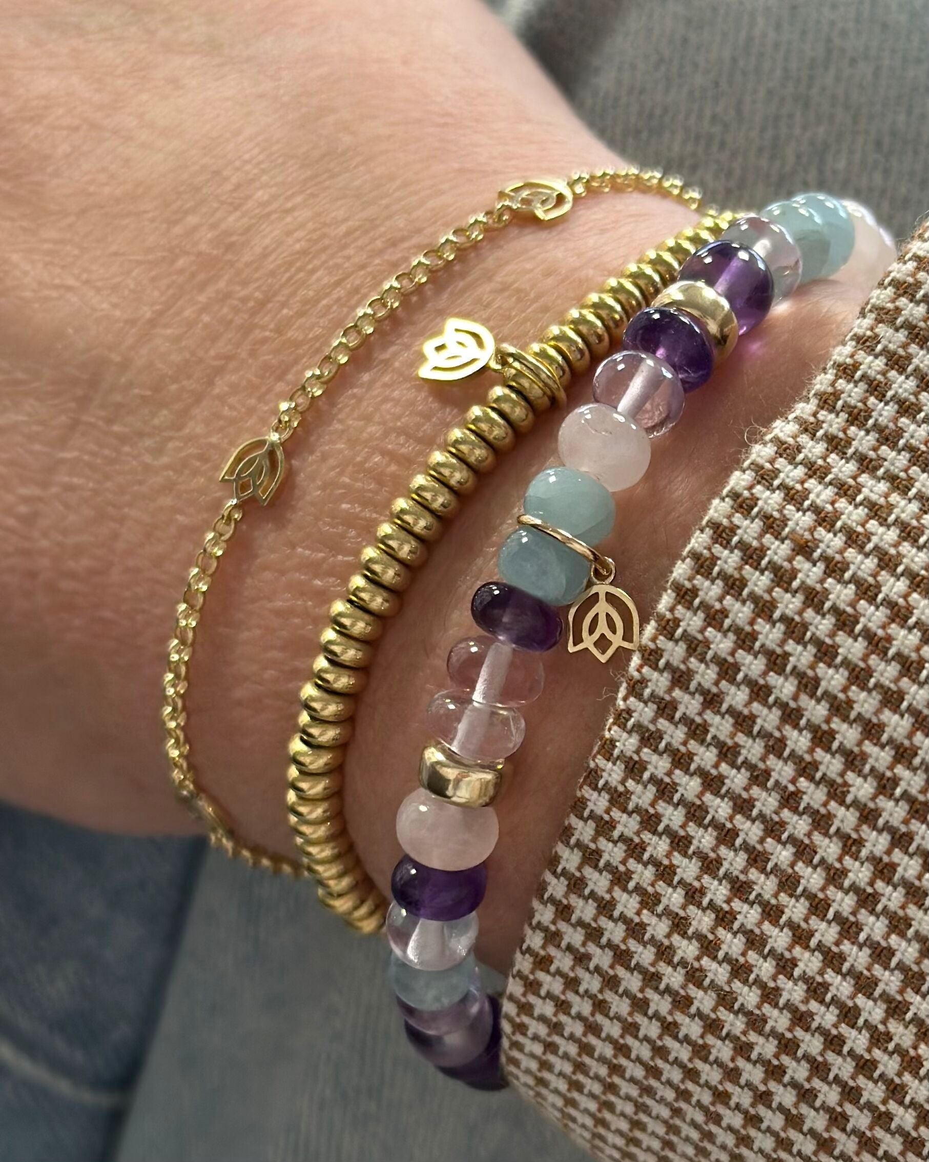 Y&G Mystic Grace | Edelstenen armband & 14k goud