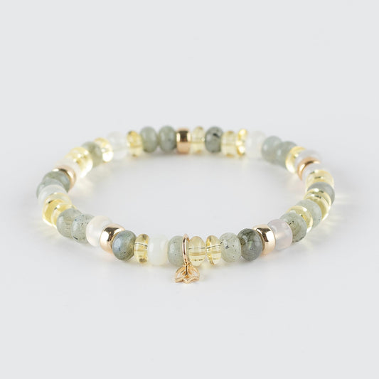 Y&G Shine Bright | Edelstenen armband & 14kt goud