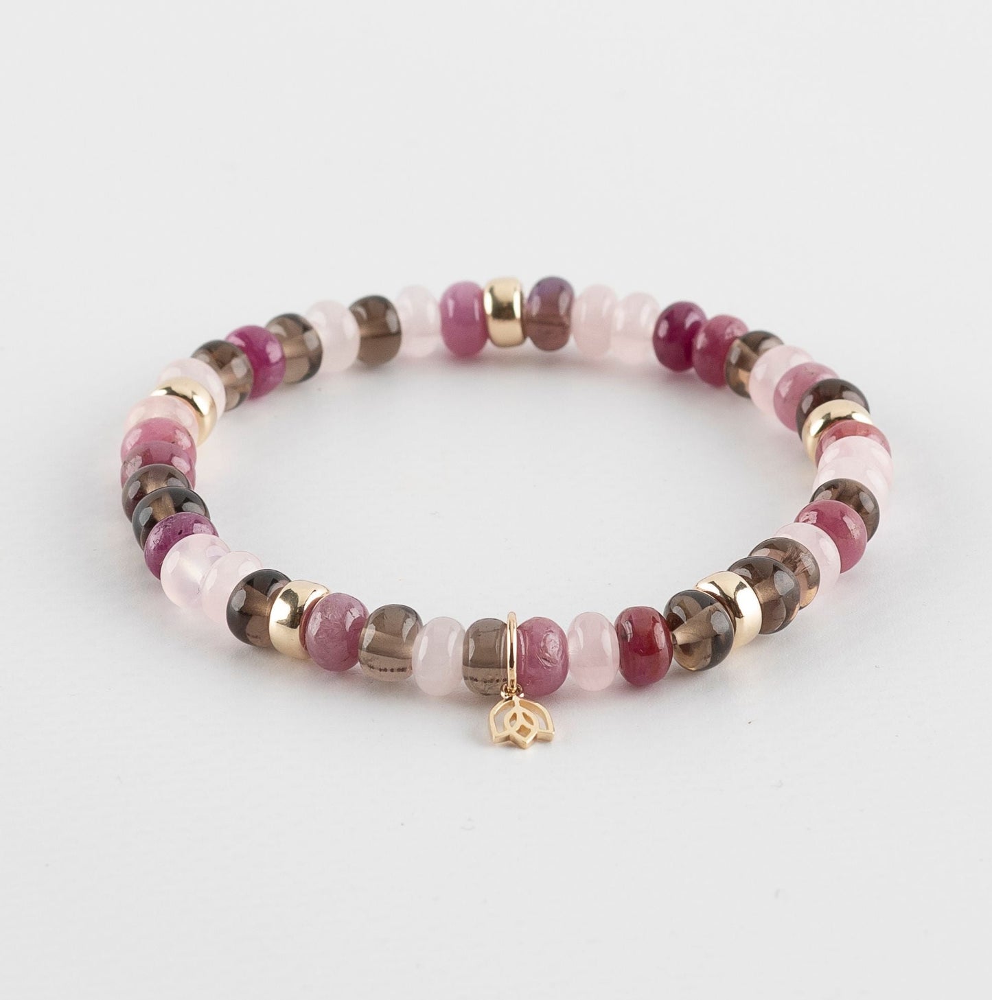 Y&G Roses & Chocolate | Edelstenen armband & 14k goud