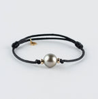 Y&G Satijnkoord armband | Tahiti Parel