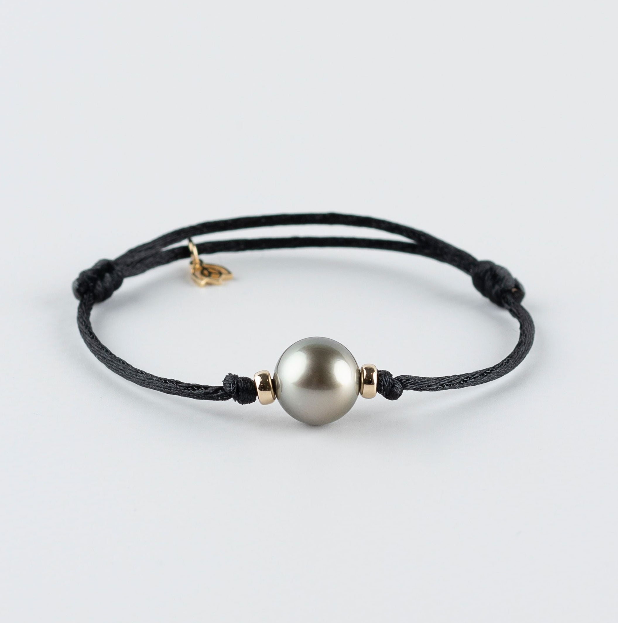 Y&G Satijnkoord armband | Tahiti Parel